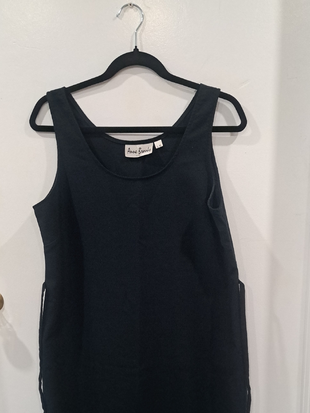 Brooks Black Womens Sleeveless Dress